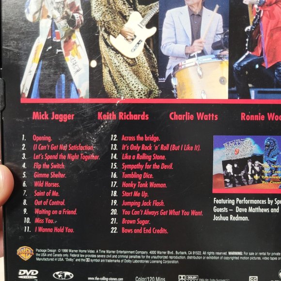 The Rolling Stones Bridges to Babylon Tour 1997-98 Live In Concert DVD Vintage - Picture 4 of 6